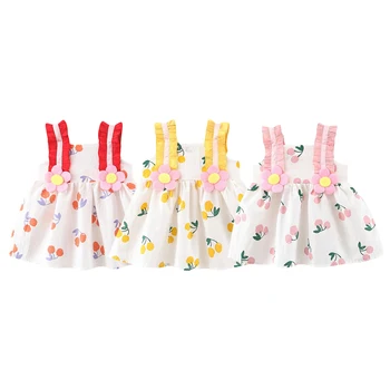 Citgeett Летнее платье для новорожденных девочек без рукавов с цветочным принтом, свободное платье трапециевидной формы, костюм