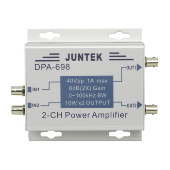JUNTEK DPA-698, двухканальный генератор сигналов с функцией DDS высокой мощности, усилитель мощности постоянного тока, усилитель мощности 40Vpp