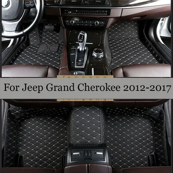 Автомобильные коврики для Jeep Grand Cherokee WK2 2018 2017 2016 2015 2014 2013 2012 Кожаные ковры для салона автомобиля на заказ водонепроницаемые