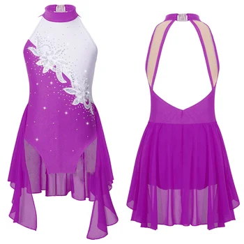 Балетное платье-пачка для девочек, Гимнастическое трико, детские Современные костюмы для лирических танцев для сценического выступления