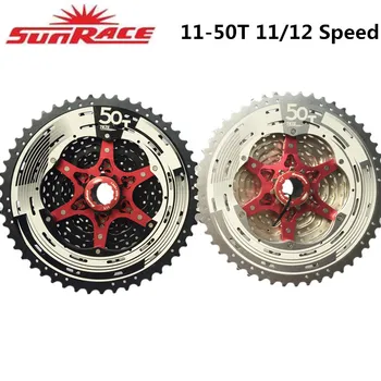 Велосипедная Кассета Sunrace 11 Speed CSMX80 12 Speed CSMZ90 11-50T подходит для Маховика Shimano SRAM 11-50, Удлиненный Задний Крюк