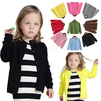 Вязаный свитер для девочек, детские кардиганы от 1 до 9 лет, верхняя одежда, детская толстовка, Весенняя детская одежда для девочек