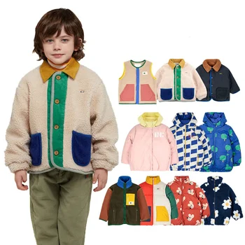 Детская зимняя куртка бренда BC 2023, новое пуховое пальто для мальчиков, свитер для маленьких девочек, детская одежда, теплая верхняя одежда, хлопковые модные флисовые топы