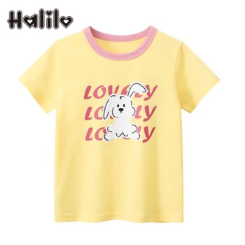 Детская футболка Halilo из хлопка с буквенным принтом 