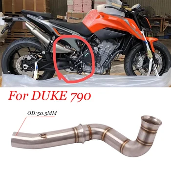 Для KTM 790 Duke 2018 2019 2020 Escape Moto Slip-on Мотоциклетный Глушитель Среднего Звена Трубы Для Удаления Катализатора 50,5 мм