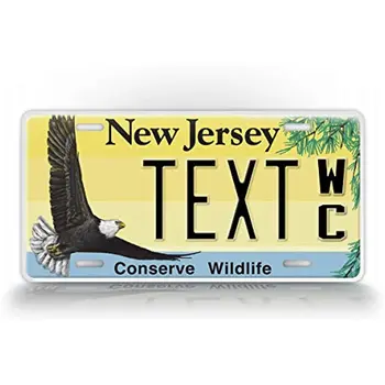 Изготовленный на заказ номерной знак New Jersey Conservate Wildlife Любой текст Персонализированный автограф NJ Украшение стены Металлическая вывеска на стене