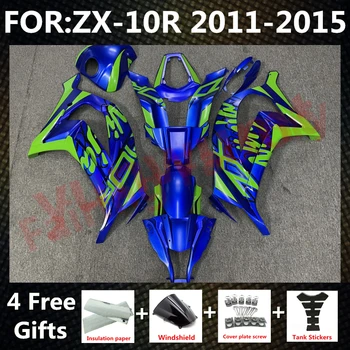 Комплект мотоциклетных обтекателей для Ninja ZX-10R ZX10R zx 10r 2011 2012 2013 2014 2015 11 12 13 14 15 комплект крышки бака обтекателя синий зеленый