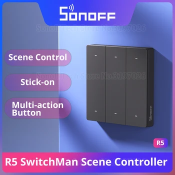 Контроллер сцены SONOFF SwitchMan R5 с 6 клавишами Без подключения к eWeLink-Удаленный шлюз С несколькими способами запуска Работает с M5 MINI R3