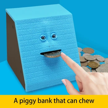 Коробка Автоматических Сбережений Для Поедания Монет Facebank Piggy Bank Новый Подарок Для Детей Face Money Pot Money Eating Coin Bank Monkey Saving
