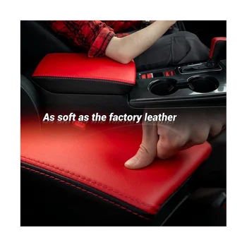 Красная Отделка салона из микрофибры, Центральный Подлокотник управления, накладка коробки для Honda Civic Седан 11-го поколения 2022 г.