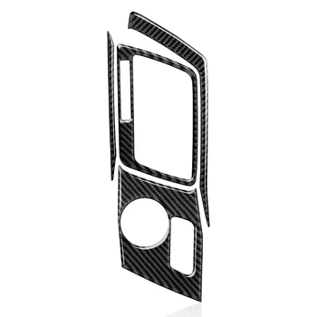 Накладка на панель переключения передач, комплект наклеек, Наклейка из углеродного волокна для салона автомобиля Chevrolet Corvette C7 2014-2019, черный