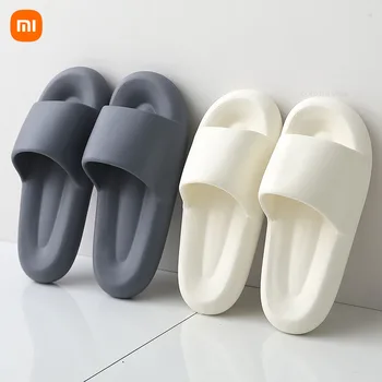Новые мужские нескользящие резиновые тапочки Xiaomi с модным принтом, пара сандалий на мягкой подошве из EVA, женская пляжная обувь