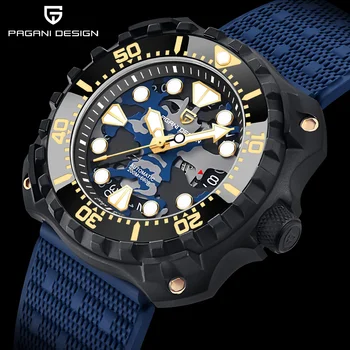Новые мужские часы PAGANI DESIGN 2023, механические наручные часы, роскошные автоматические часы для мужчин, черная сталь, 100-метровые водонепроницаемые часы NH35