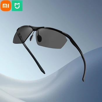 Новые оригинальные спортивные солнцезащитные очки Xiaomi Mijia, изогнутые нейлоновые поляризационные линзы высокой четкости, защита от ультрафиолета, предотвращение загрязнения маслом.