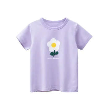 От 2 до 8 лет, одежда для маленьких мальчиков и девочек, Летняя хлопковая футболка с коротким рукавом, футболка с принтом Граффити, Детский топ, одежда для младенцев