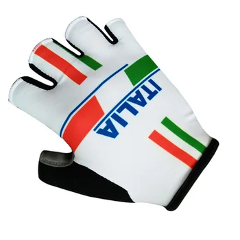 Продается Retro ITALIA Team One Pair Спортивные перчатки из джерси с полупальцами для велоспорта MTB Road Mountain Bike Велосипедные гелевые перчатки