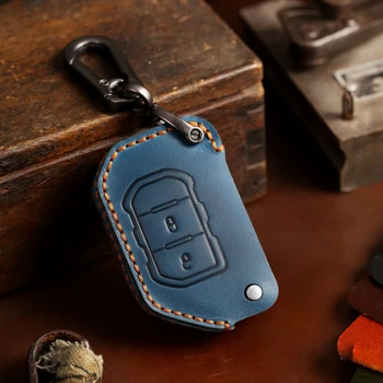 Роскошный кожаный чехол для ключей от автомобиля для Jeep Wrangler Jl JK Sahara Robin Hood