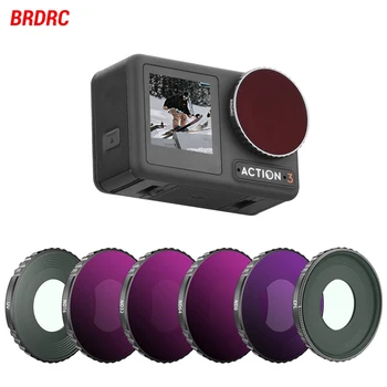 Фильтр объектива BRDRC для DJI Osmo Action 3 Комплект фильтров из оптического стекла с защитой от царапин ND CPL, аксессуары для спортивных камер