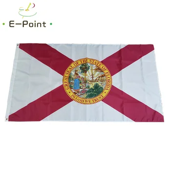 Флаг штата Флорида США 2 фута * 3 фута (60*90 см) 3 фута * 5 футов (90*150 см) Размер Рождественских Украшений для Домашнего Флага Баннер