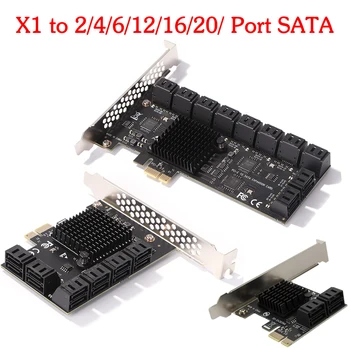 SA3112J PCIE Адаптер с 12 Портами PCI-Express X1 на SATA 3,0 6 Гбит/с Высокоскоростной Контроллер Карты Расширения для Компьютерных Аксессуаров