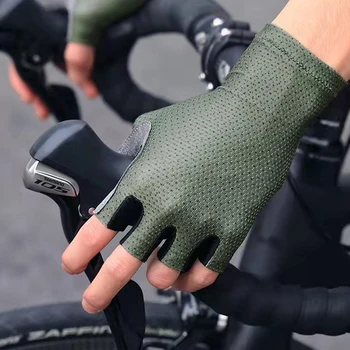 Велосипедные перчатки с гелем на половину пальца, Мужские Женские Дышащие противоскользящие перчатки для MTB Велосипеда, летние Перчатки для занятий йогой в тренажерном зале, спортивные перчатки для тренировок