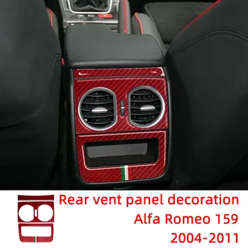 Декоративная рамка на задней вентиляционной панели, автомобильные наклейки из углеродного волокна для Alfa Romeo 159 2004-2011, Отделка, Аксессуары для интерьера