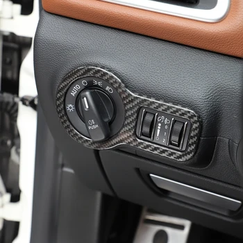 Для Maserati Ghibli Quattroporte 2014-2021 Рамка переключателя автомобильных фар, накладка, Аксессуары для интерьера автомобиля из настоящего углеродного волокна