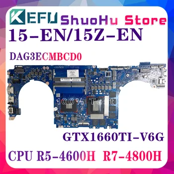 Материнская плата KEFU L99867-001 L99867-601 Для материнских плат ноутбуков HP OMEN 15-EN 15Z-EN DAG3ECMBCD0 R7-4800H GTX1660Ti-V6G 100% Тест