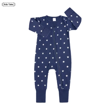 Младенческая Одежда для новорожденных девочек и мальчиков Хлопчатобумажный комбинезон с длинным рукавом Star Point Для маленьких мальчиков Комбинезон Одежда для новорожденных мальчиков 6-24 м